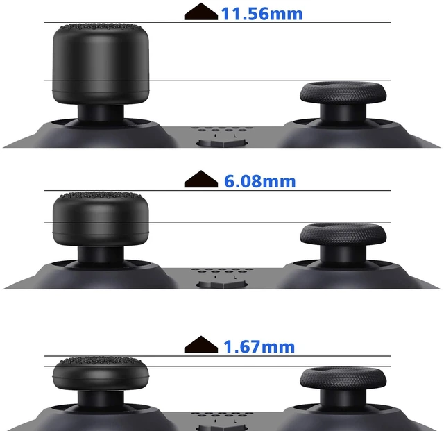 Alt view image 7 of 7 - PlayVital 10-Pack Pro Thumb Grips for Xbox Series X/S, One/Elite | Ergonomic FPS Joystick Caps, 3 Height Convex & Concave | for ps5, Edge, Switch 2 Pro Controller | Raised Dots & Studded Design, Black