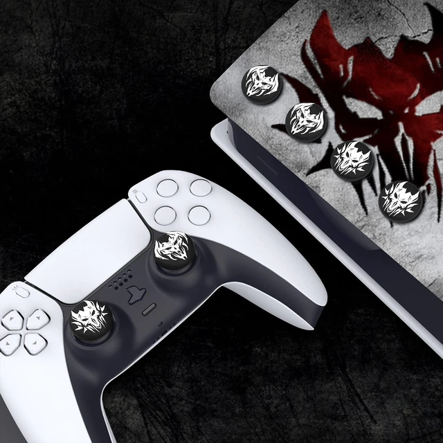 Alt view image 4 of 7 - PlayVital Halloween Thumb Grip Caps for Nintendo Switch 2 Pro, Switch Pro Controller, Joystick Caps Cover for ps5, Edge, ps4, Xbox Series X/S, Xbox One, Elite Series 2 Controller - Lich Demons