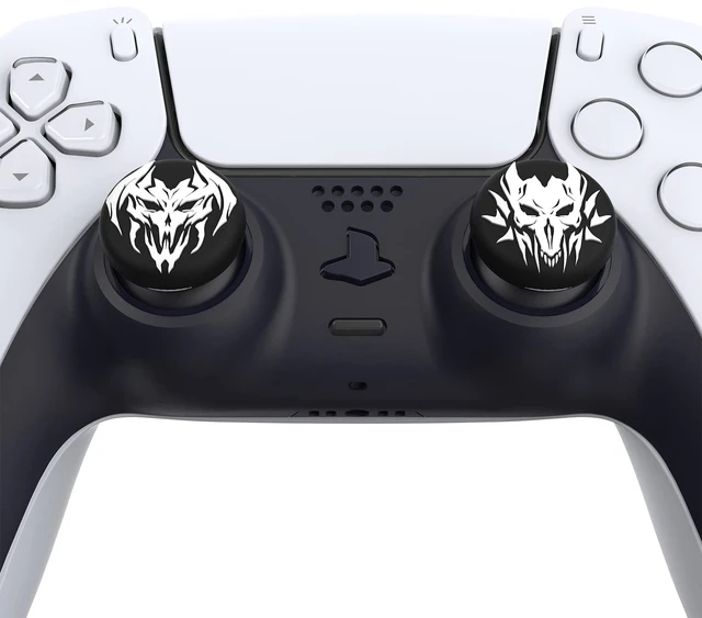 Alt view image 6 of 7 - PlayVital Halloween Thumb Grip Caps for Nintendo Switch 2 Pro, Switch Pro Controller, Joystick Caps Cover for ps5, Edge, ps4, Xbox Series X/S, Xbox One, Elite Series 2 Controller - Lich Demons