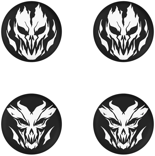 Main image of PlayVital Halloween Thumb Grip Caps for Nintendo Switch 2 Pro, Switch Pro Controller, Joystick Caps Cover for ps5, Edge, ps4, Xbox Series X/S, Xbox One, Elite Series 2 Controller - Fire Demons