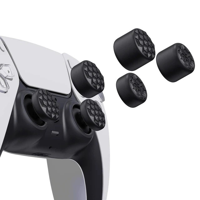 Alt view image 7 of 7 - PlayVital 10-Pack Pro Thumb Grips for ps5, Edge | Ergonomic FPS Joystick Caps, 3 Height Convex & Concave | for Xbox Series X/S, Switch 2 Pro Controller | Diamond Grain & Crack Bomb Design, Black