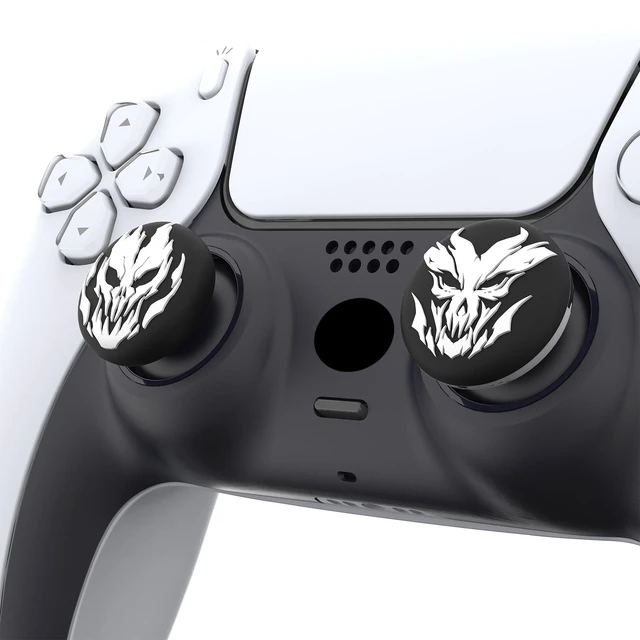 Alt view image 5 of 7 - PlayVital Halloween Thumb Grip Caps for Nintendo Switch 2 Pro, Switch Pro Controller, Joystick Caps Cover for ps5, Edge, ps4, Xbox Series X/S, Xbox One, Elite Series 2 Controller - Fire Demons