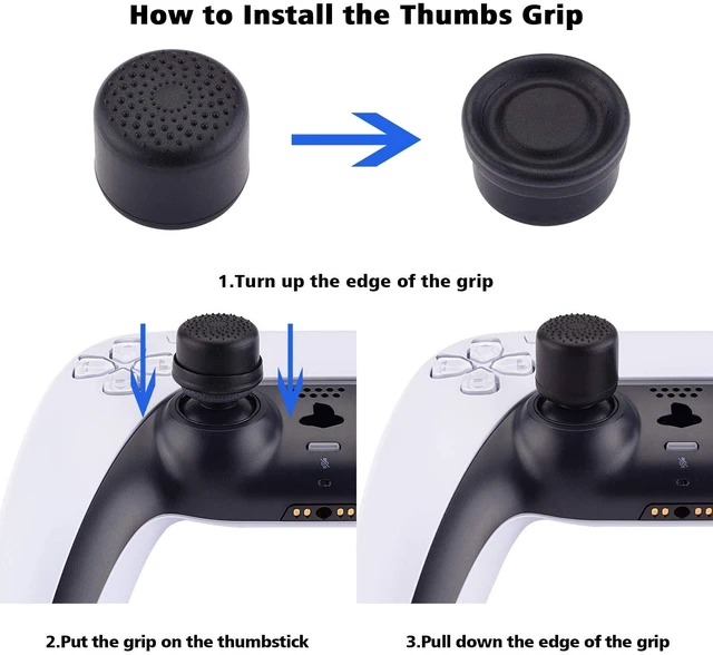Alt view image 5 of 7 - PlayVital 10-Pack Pro Thumb Grips for Xbox Series X/S, One/Elite | Ergonomic FPS Joystick Caps, 3 Height Convex & Concave | for ps5, Edge, Switch 2 Pro Controller | Raised Dots & Studded Design, Black