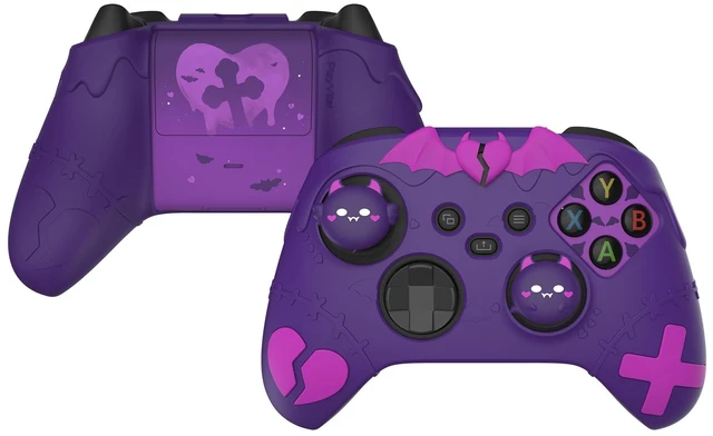 Main image of PlayVital Gothic Imp Series Cute Silicone Skin for Xbox Series X & S Controller, Anti-Slip Grip Silicone Cover, Protective Case for Xbox Core Controller with Thumb Grips, Purple