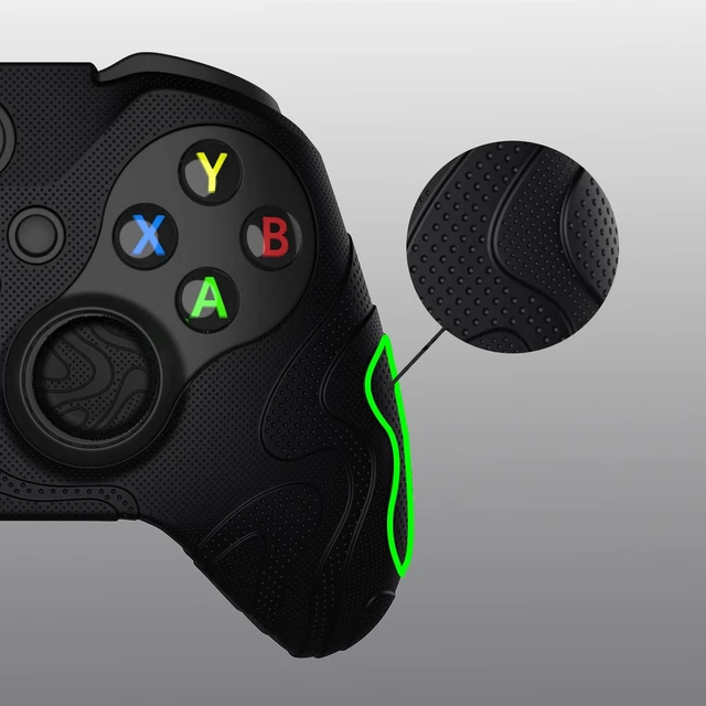 Alt view image 5 of 6 - PlayVital Mountain Range Edition Silicone Cover for Xbox Elite Wireless Controller Series 2, Black Anti-Slip Controller Skin for Xbox Elite Series 2 Core with Thumb Grips