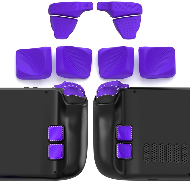 Main image of PlayVital Design for Steam Deck Back Buttons & Shoulder Buttons Trigger Enhancement Set, LR Increaser Trigger Grip + Back Button Improvement Accessories for Steam Deck OLED & LCD - Purple