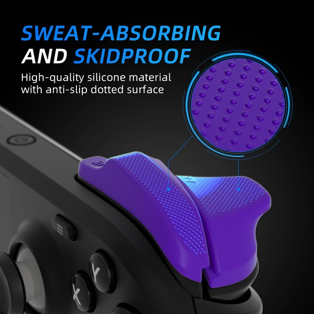 Alt view image 3 of 7 - PlayVital Design for Steam Deck Back Buttons & Shoulder Buttons Trigger Enhancement Set, LR Increaser Trigger Grip + Back Button Improvement Accessories for Steam Deck OLED & LCD - Purple