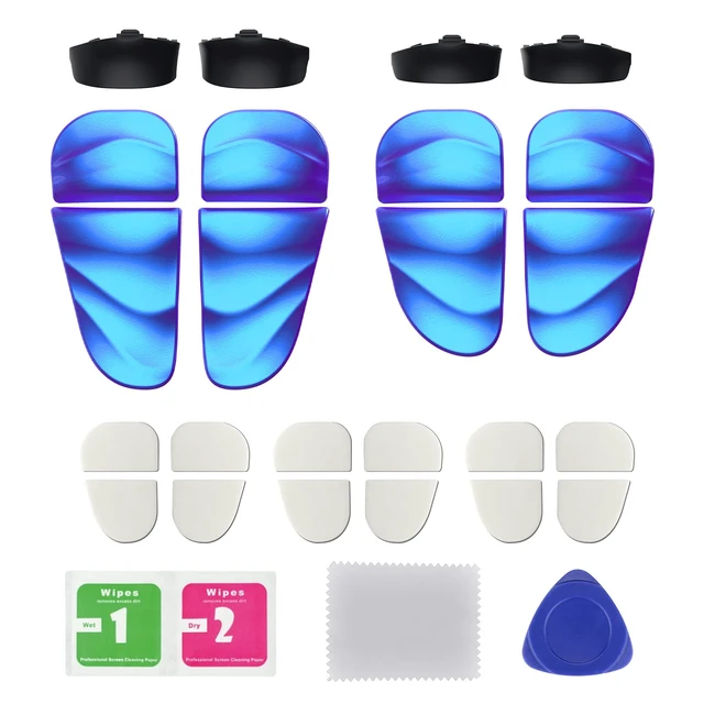 Alt view image 2 of 7 - PlayVital Dune 2 Pairs Trigger Stop Shoulder Buttons Extension Kit for ps5 Controller, Stopper Bumper Trigger Extenders for PS Portal, Game Improvement Adjusters for ps5 Edge - Chameleon Purple Blue