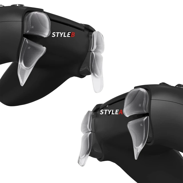 Alt view image 6 of 7 - PlayVital Blade 2 Pairs Shoulder Buttons Extension Triggers for ps5 Controller, Game Improvement Adjusters for PS Portal Remote Player, Bumper Trigger Extenders for ps5 Edge - Semi-Transparent Clear