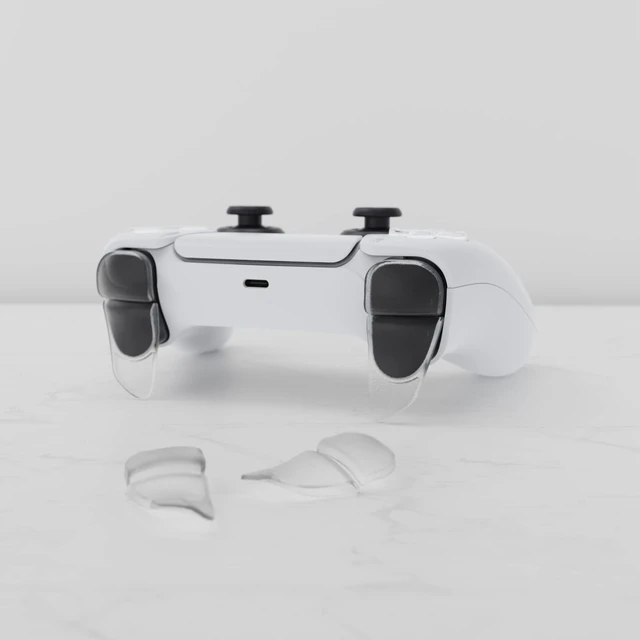 Alt view image 7 of 7 - PlayVital Blade 2 Pairs Shoulder Buttons Extension Triggers for ps5 Controller, Game Improvement Adjusters for PS Portal Remote Player, Bumper Trigger Extenders for ps5 Edge - Semi-Transparent Clear