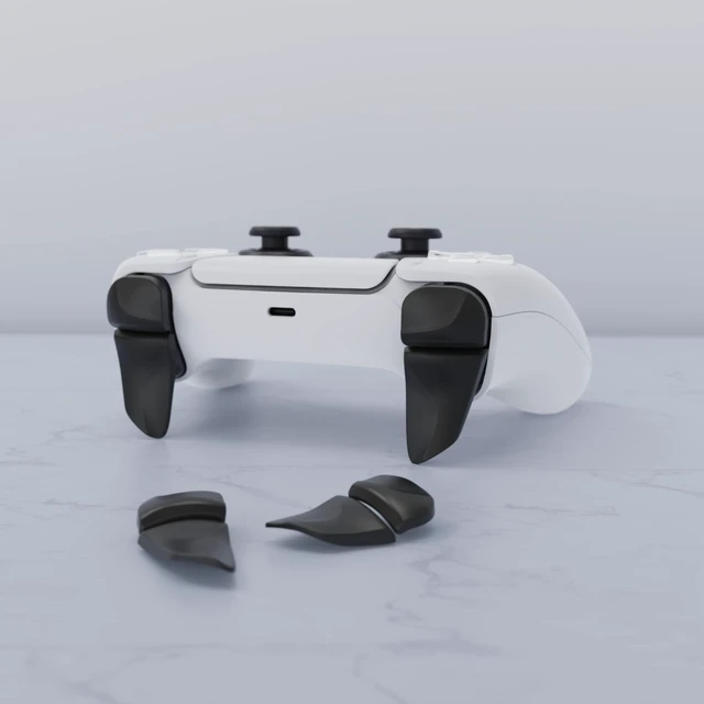Alt view image 4 of 7 - PlayVital Blade 2 Pairs Shoulder Buttons Extension Triggers for ps5 Controller, Game Improvement Adjusters for PS Portal Remote Player, Bumper Trigger Extenders for ps5 Edge Controller - Black