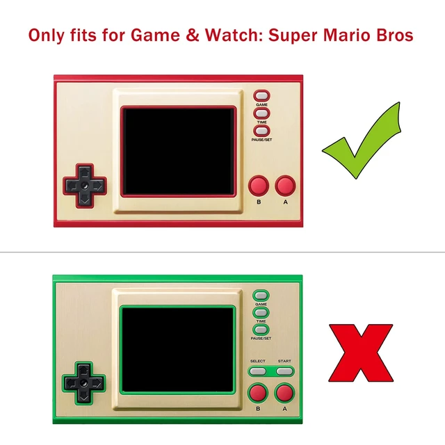 Alt view image 2 of 5 - playvital Black Silicone Cover Protective Case Skin for Nintendo Game & Watch: Super Mario Bros w/ 2 Pcs Screen Protectors