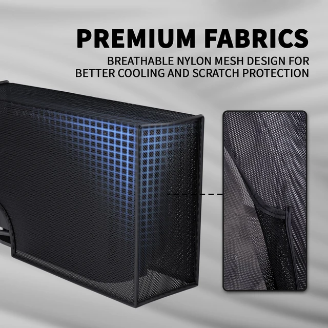 Alt view image 5 of 7 - PlayVital Breathable Dust Cover for Nintendo Switch 2, Anti-Scratch Nylon Dust Guard Waterproof Cover Sleeve for Nintendo Switch 2 Console & Charging Dock -Black