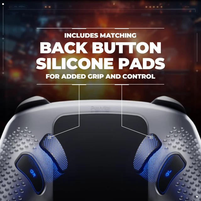 Alt view image 4 of 7 - PlayVital Silicone Cover Skin for Nintendo Switch 2 Pro Controller 3D Studded Edition Anti-Slip Grip Protector Case for Switch 2 Pro with Back Button Cap & Thumb Grips - Clear White