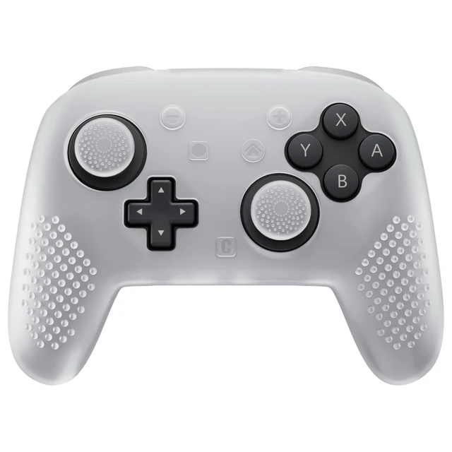 Alt view image 7 of 7 - PlayVital Silicone Cover Skin for Nintendo Switch 2 Pro Controller 3D Studded Edition Anti-Slip Grip Protector Case for Switch 2 Pro with Back Button Cap & Thumb Grips - Clear White