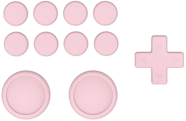 Main image of PlayVital Silicone Button Covers & Thumb Grip Set for Nintendo Switch/OLED | ABXY Directional Key Button Caps for Nintendo Switch/OLED/Lite with Switch Lite D-Pad Button Cap, Pink