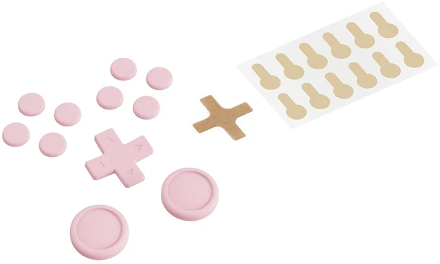 Alt view image 2 of 7 - PlayVital Silicone Button Covers & Thumb Grip Set for Nintendo Switch/OLED | ABXY Directional Key Button Caps for Nintendo Switch/OLED/Lite with Switch Lite D-Pad Button Cap, Pink