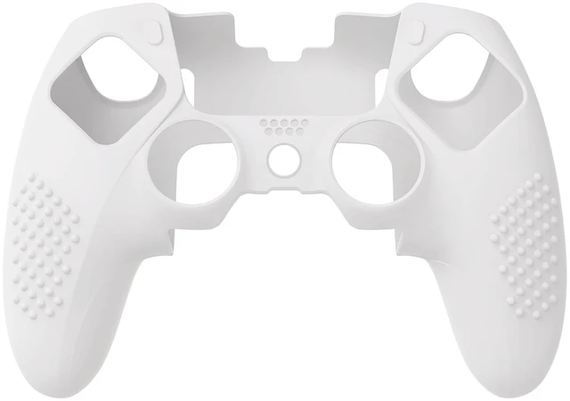 Alt view image 2 of 7 - PlayVital 3D Studded Edition Anti-Slip Silicone Cover Case for ps5 Edge Controller, Soft Rubber Protector Skin for ps5 Edge Wireless Controller with 6 Thumb Grip Caps - White