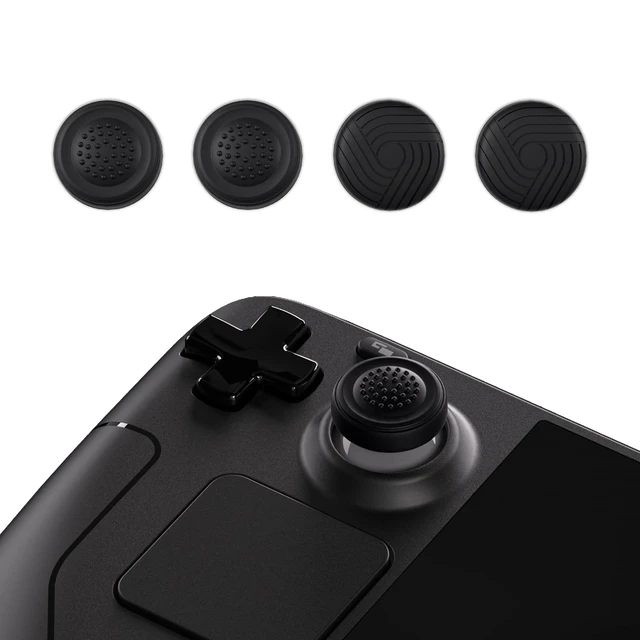 Alt view image 2 of 7 - PlayVital Thumb Grip Caps for Steam Deck LCD, Silicone Thumbsticks Grips Joystick Caps for Steam Deck OLED - Samurai & Guardian Edition