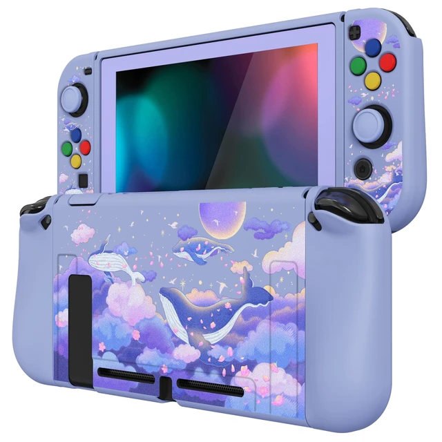 Alt view image 6 of 7 - PlayVital ZealProtect Soft Protective Case for Nintendo Switch, Flexible Cover Protector for Switch with Screen Protector & Thumb Grip Caps & ABXY Direction Button Caps - Whale in Dream