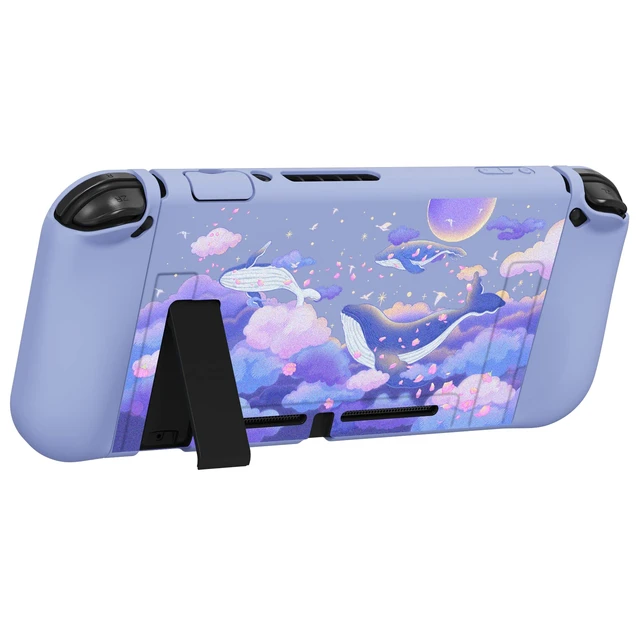 Alt view image 7 of 7 - PlayVital ZealProtect Soft Protective Case for Nintendo Switch, Flexible Cover Protector for Switch with Screen Protector & Thumb Grip Caps & ABXY Direction Button Caps - Whale in Dream
