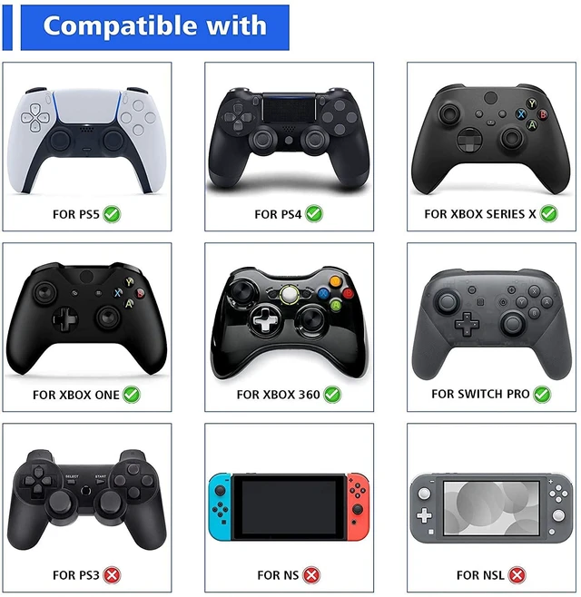 Alt view image 2 of 7 - PlayVital Precision Rings for PS5, Xbox Series X/S, PS4, Xbox One, Switch 2 Pro 10 Pack Aim Assist Joystick Rings, 3 Resistance Levels, 5 Colors for FPS Games & Motion Control