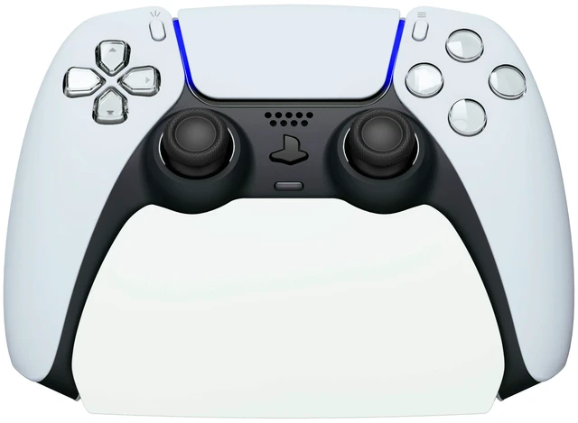 Alt view image 4 of 7 - playvital 2 Pack Controller Display Stand for ps5, Gamepad Stand Desk Holder for ps5 Controller Accessories with Rubber Pads, White