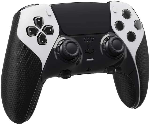 Main image of PlayVital Anti-Skid Sweat-Absorbent Controller Grip for ps5 Edge Wireless Controller, Professional Textured Soft PU Handle Grips Anti Sweat Protector for ps5 Edge Controller - Black