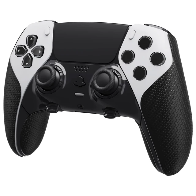 Alt view image 4 of 7 - PlayVital Anti-Skid Sweat-Absorbent Controller Grip for ps5 Edge Wireless Controller, Professional Textured Soft PU Handle Grips Anti Sweat Protector for ps5 Edge Controller - Black