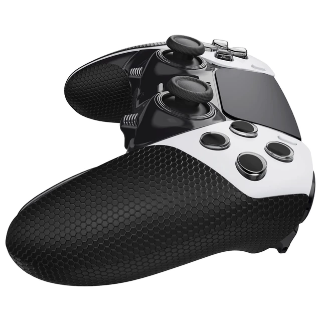 Alt view image 6 of 7 - PlayVital Anti-Skid Sweat-Absorbent Controller Grip for ps5 Edge Wireless Controller, Professional Textured Soft PU Handle Grips Anti Sweat Protector for ps5 Edge Controller - Black