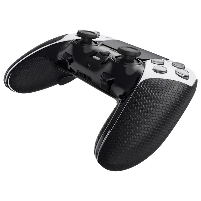 Alt view image 7 of 7 - PlayVital Anti-Skid Sweat-Absorbent Controller Grip for ps5 Edge Wireless Controller, Professional Textured Soft PU Handle Grips Anti Sweat Protector for ps5 Edge Controller - Black