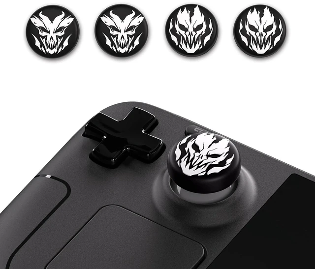 Main image of PlayVital Thumb Grip Caps for Steam Deck LCD, Silicone Thumbsticks Grips Joystick Caps for Steam Deck OLED - Fire Demons