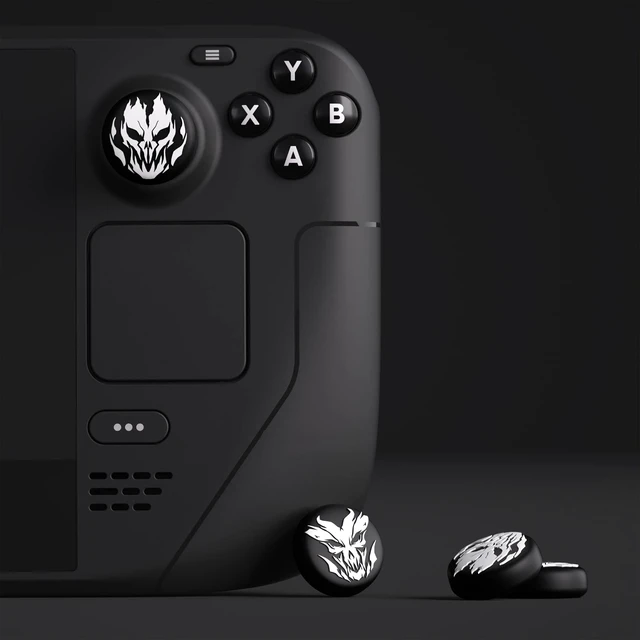 Alt view image 5 of 7 - PlayVital Thumb Grip Caps for Steam Deck LCD, Silicone Thumbsticks Grips Joystick Caps for Steam Deck OLED - Fire Demons