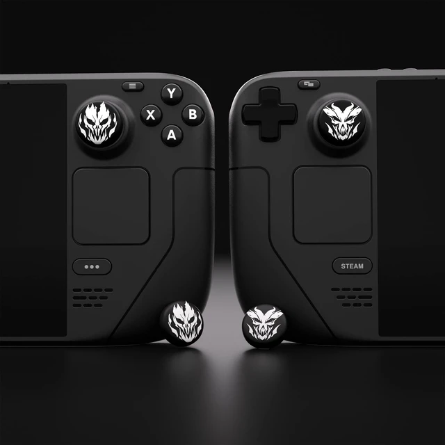 Alt view image 6 of 7 - PlayVital Thumb Grip Caps for Steam Deck LCD, Silicone Thumbsticks Grips Joystick Caps for Steam Deck OLED - Fire Demons