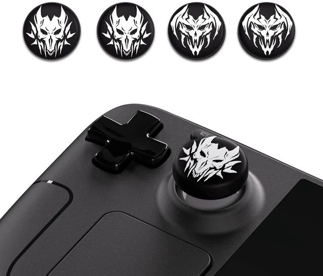 Main image of PlayVital Thumb Grip Caps for Steam Deck LCD, Silicone Thumbsticks Grips Joystick Caps for Steam Deck OLED - Lich Demons