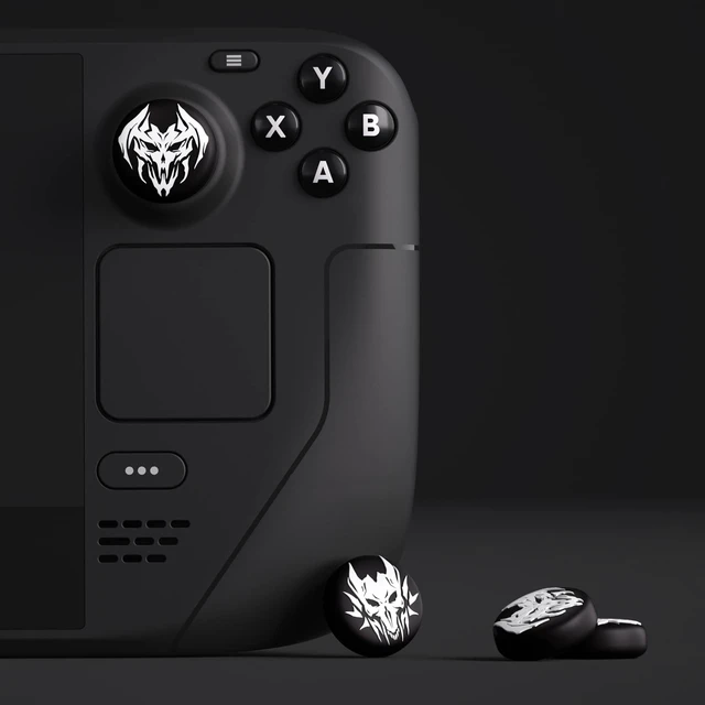 Alt view image 5 of 7 - PlayVital Thumb Grip Caps for Steam Deck LCD, Silicone Thumbsticks Grips Joystick Caps for Steam Deck OLED - Lich Demons