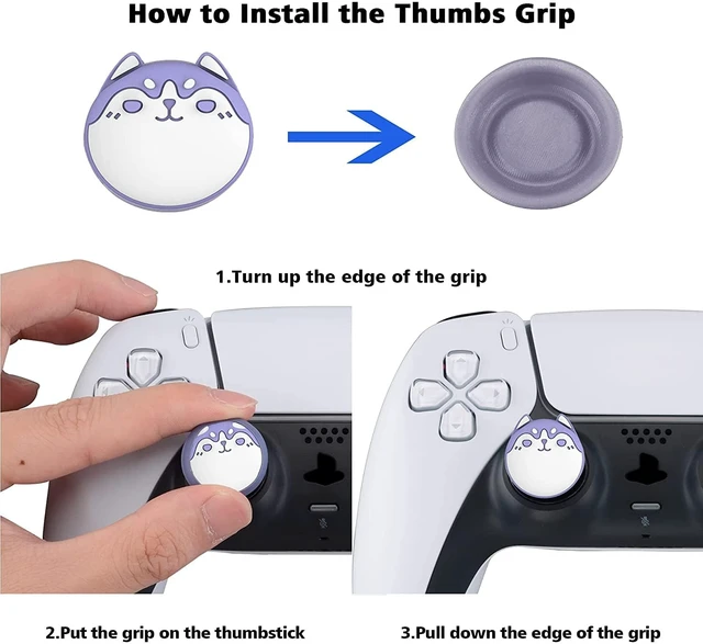 Alt view image 4 of 7 - PlayVital Cute Thumb Grip Caps for Nintendo Switch 2 Pro, Switch Pro Controller, Joystick Caps Cover for ps5, Edge, ps4, Xbox Series X/S, Xbox One, Elite Series 2 Controller - Tempura and Takoyaki