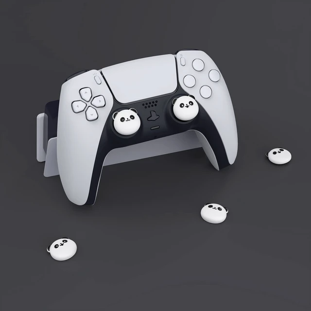 Alt view image 5 of 7 - PlayVital Cute Thumb Grip Caps for ps5, Edge, ps4 Controller, Silicone Analog Stick Cover for Xbox Series X/S, Elite Series 2 Controller, Thumbstick Caps for Switch 2 Pro Controller - Chubby Panda