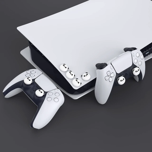 Alt view image 6 of 7 - PlayVital Cute Thumb Grip Caps for ps5, Edge, ps4 Controller, Silicone Analog Stick Cover for Xbox Series X/S, Elite Series 2 Controller, Thumbstick Caps for Switch 2 Pro Controller - Chubby Panda