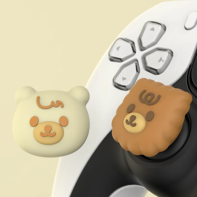 Alt view image 4 of 7 - PlayVital Thumb Grip Caps for Xbox Series S/X, Xbox One, Elite Series 2 Controller, Cute Joystick Caps for ps5/EDGE/ps4, Thumbstick Cover for Switch 2 Pro/Switch Pro Controller - Cute Bear