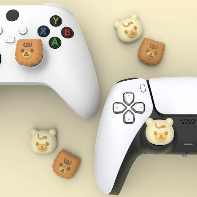 Alt view image 3 of 7 - PlayVital Thumb Grip Caps for Xbox Series S/X, Xbox One, Elite Series 2 Controller, Cute Joystick Caps for ps5/EDGE/ps4, Thumbstick Cover for Switch 2 Pro/Switch Pro Controller - Cute Bear