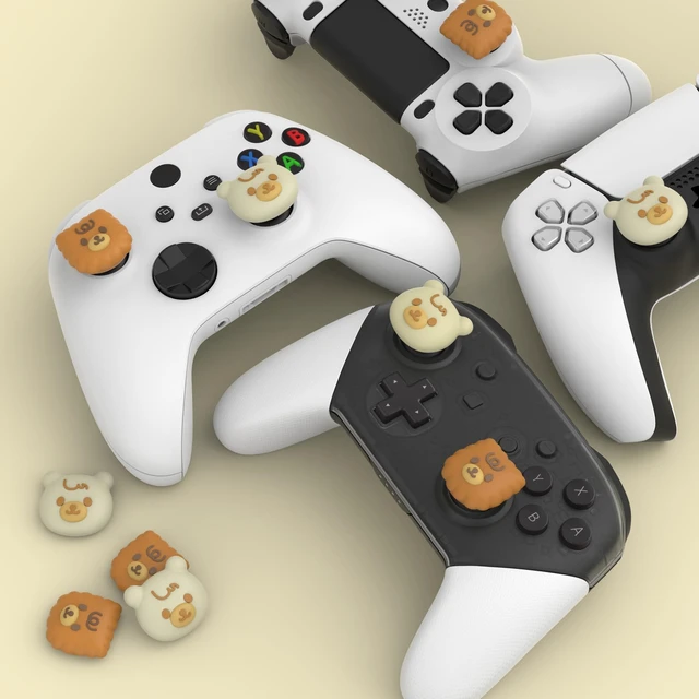Alt view image 6 of 7 - PlayVital Thumb Grip Caps for Xbox Series S/X, Xbox One, Elite Series 2 Controller, Cute Joystick Caps for ps5/EDGE/ps4, Thumbstick Cover for Switch 2 Pro/Switch Pro Controller - Cute Bear