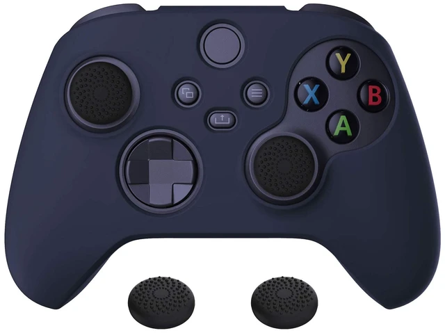 Main image of PlayVital Midnight Blue Pure Series Anti-Slip Silicone Cover Skin for Xbox Series X Controller, Soft Rubber Case Protector for Xbox Core Wireless Controller with Black Thumb Grip Caps