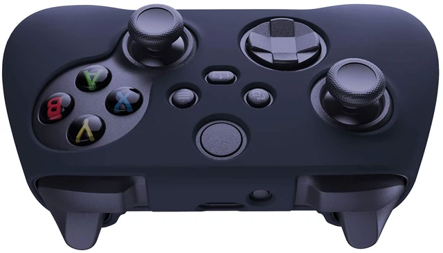 Alt view image 7 of 7 - PlayVital Midnight Blue Pure Series Anti-Slip Silicone Cover Skin for Xbox Series X Controller, Soft Rubber Case Protector for Xbox Core Wireless Controller with Black Thumb Grip Caps