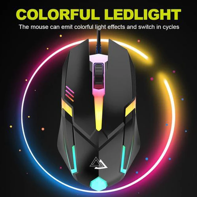 Alt view image 5 of 7 - Wired Mechanical Gaming Keyboard and Mouse Set RGB LED Backlit for PC Computer