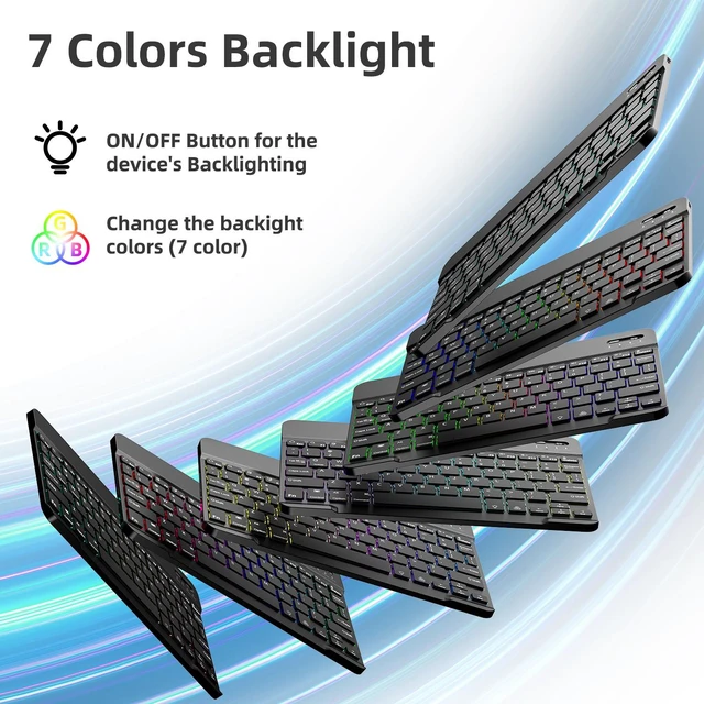 Alt view image 5 of 7 - RGB Wireless Backlit Gaming Keyboard and Mouse Set USB Rechargeable - 7 Colors, White