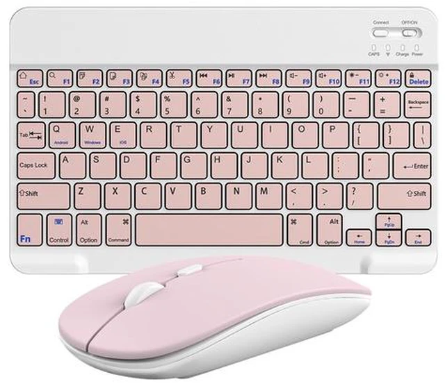 Main image of Slim Mini 32.8ft Wireless Keyboard and Mouse Combo Set For PC Laptop Computer, Pink