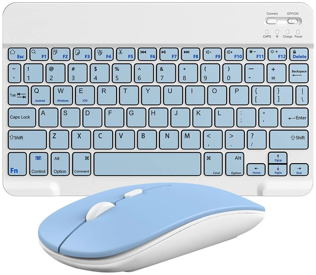 Main image of Slim Mini 32.8ft Wireless Keyboard and Mouse Combo Set For PC Laptop Computer, Blue