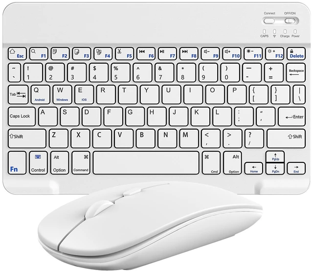 Alt view image 4 of 7 - Slim Mini 32.8ft Wireless Keyboard and Mouse Combo Set For PC Laptop Computer, Blue
