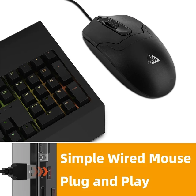 Alt view image 7 of 7 - 1000 DPI Plug and Play Mouse - USB 2.0 Wired Optical for PC/Laptop/Desktop